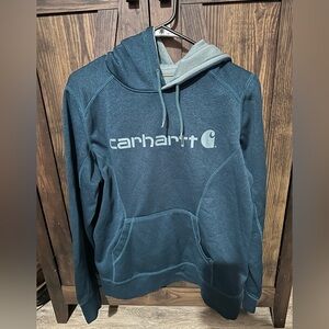Carhartt Teal Hoodie with Logo